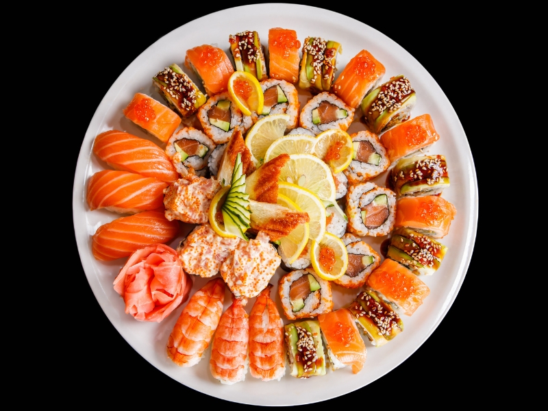 Hand pressed nigiri sushi
